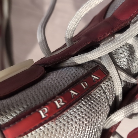 Good Condition Vintage Prada Mens America’s Cup Sz 11 Hi Top Sneakers (RUNS BIG) - Picture 6 of 8